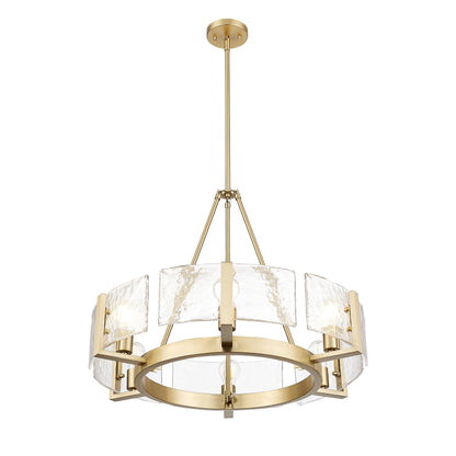 Aenon 6-light Chandelier in Brushed Champagne Brass - - Golden Lighting