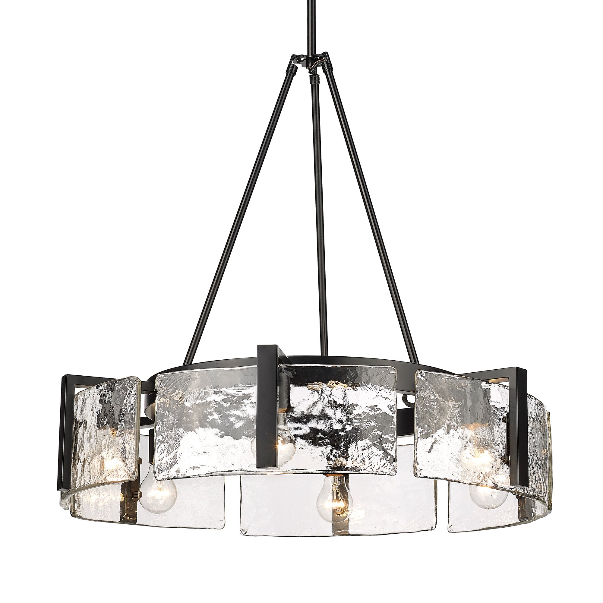 Yep by Golden Lighting Aenon 6-light Chandelier in Matte Black - - Golden Lighting