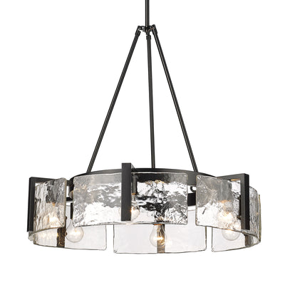 Aenon 6-light Chandelier in Matte Black - - Golden Lighting