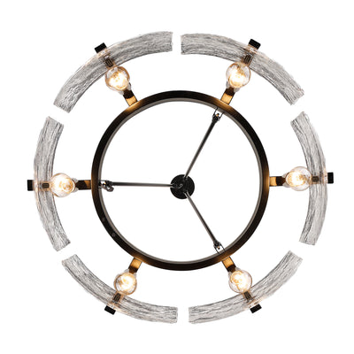 Aenon 6-light Chandelier in Matte Black - - Golden Lighting