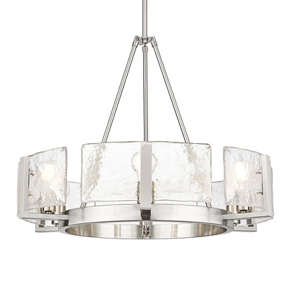 Golden Lighting Aenon 6-light Chandelier in Pewter