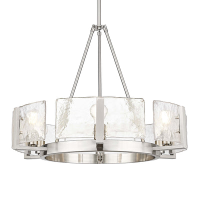 Aenon 6-light Chandelier in Pewter - Default Title - Golden Lighting