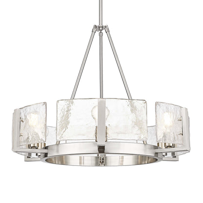 Aenon 6-light Chandelier in Pewter - Default Title - Golden Lighting