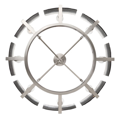 Aenon 8-Light Semi-Flush Mount in Pewter with Smokey Water Glass - - Golden Lighting