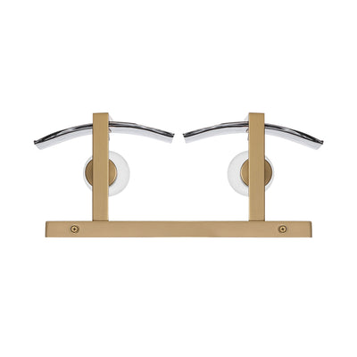 Aenon 2-light Vanity in Brushed Champagne Brass with Smokey Water Glass - - Golden Lighting