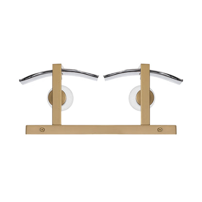 Aenon 2-light Vanity in Brushed Champagne Brass with Smokey Water Glass - - Golden Lighting