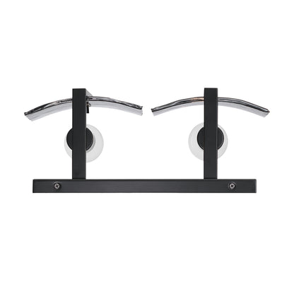 Aenon 2-light Vanity in Matte Black with Smokey Water Glass - - Golden Lighting