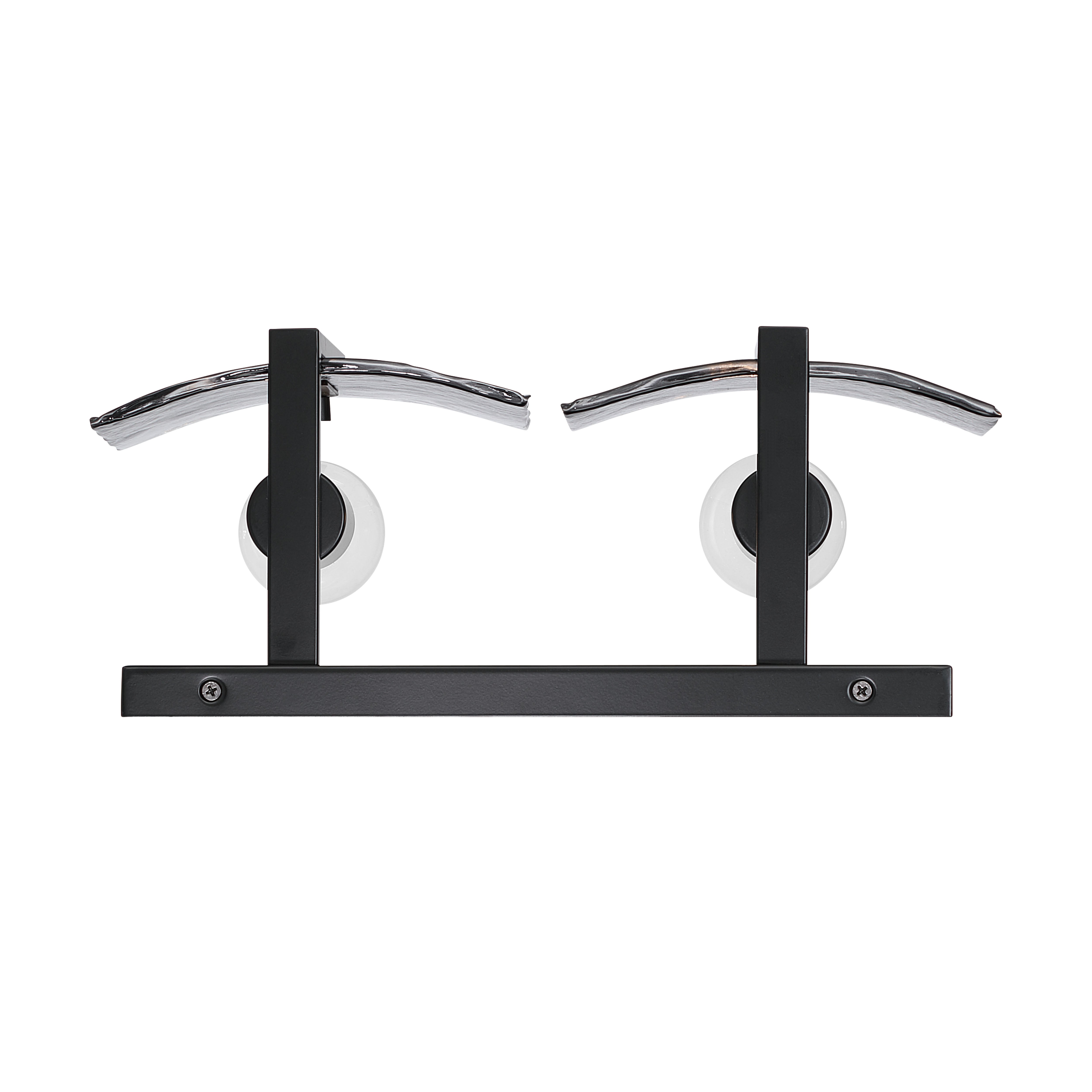 Aenon 2-light Vanity in Matte Black with Smokey Water Glass - - Golden Lighting