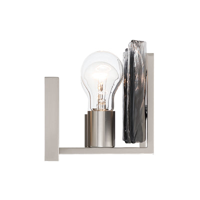 Aenon 2-light Vanity in Pewter with Smokey Water Glass - - Golden Lighting