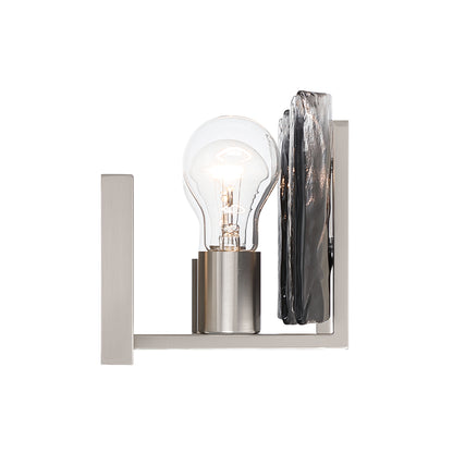 Aenon 2-light Vanity in Pewter with Smokey Water Glass - - Golden Lighting