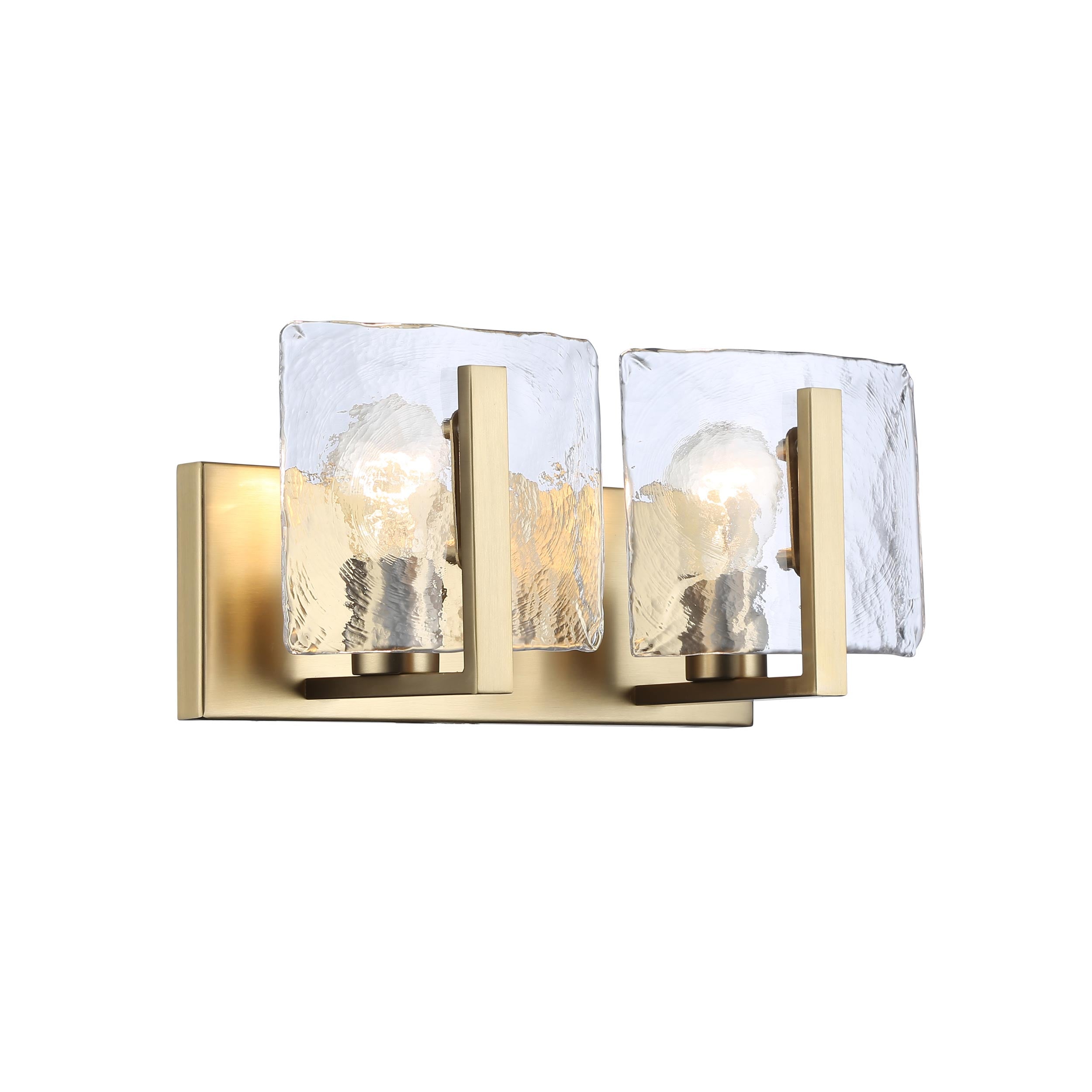 Yep by Golden Lighting Aenon 2-light Vanity in Brushed Champagne Brass - - Golden Lighting