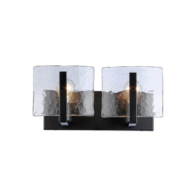 Aenon 2-light Vanity in Matte Black - Default Title - Golden Lighting