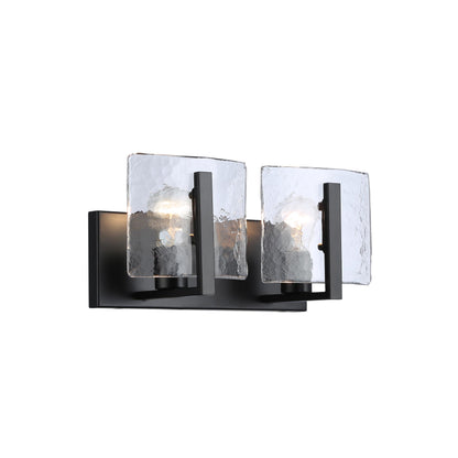 Aenon 2-light Vanity in Matte Black - - Golden Lighting