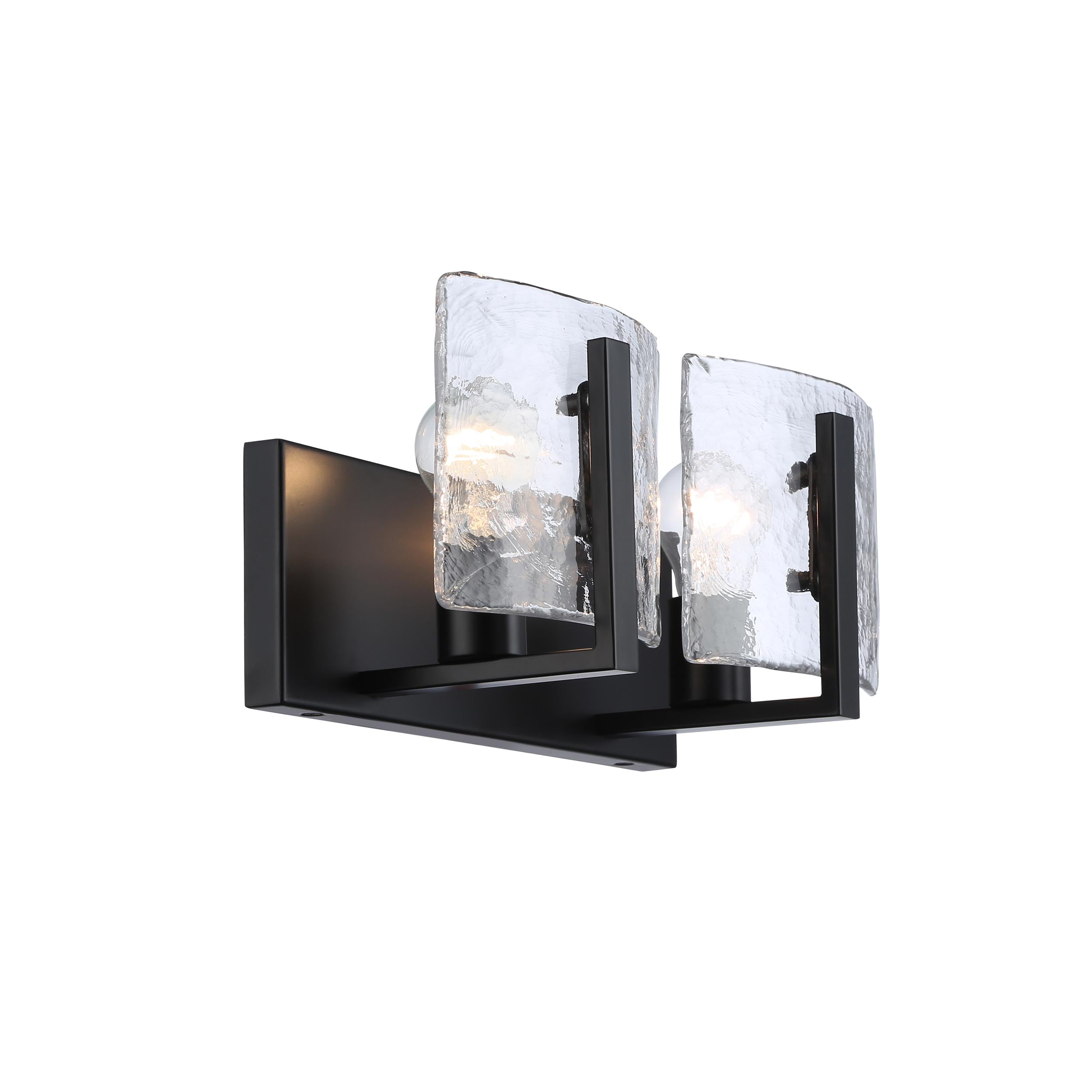 Yep by Golden Lighting Aenon 2-light Vanity in Matte Black - - Golden Lighting