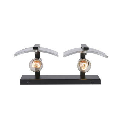 Aenon 2-light Vanity in Matte Black - - Golden Lighting