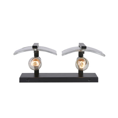 Aenon 2-light Vanity in Matte Black - - Golden Lighting
