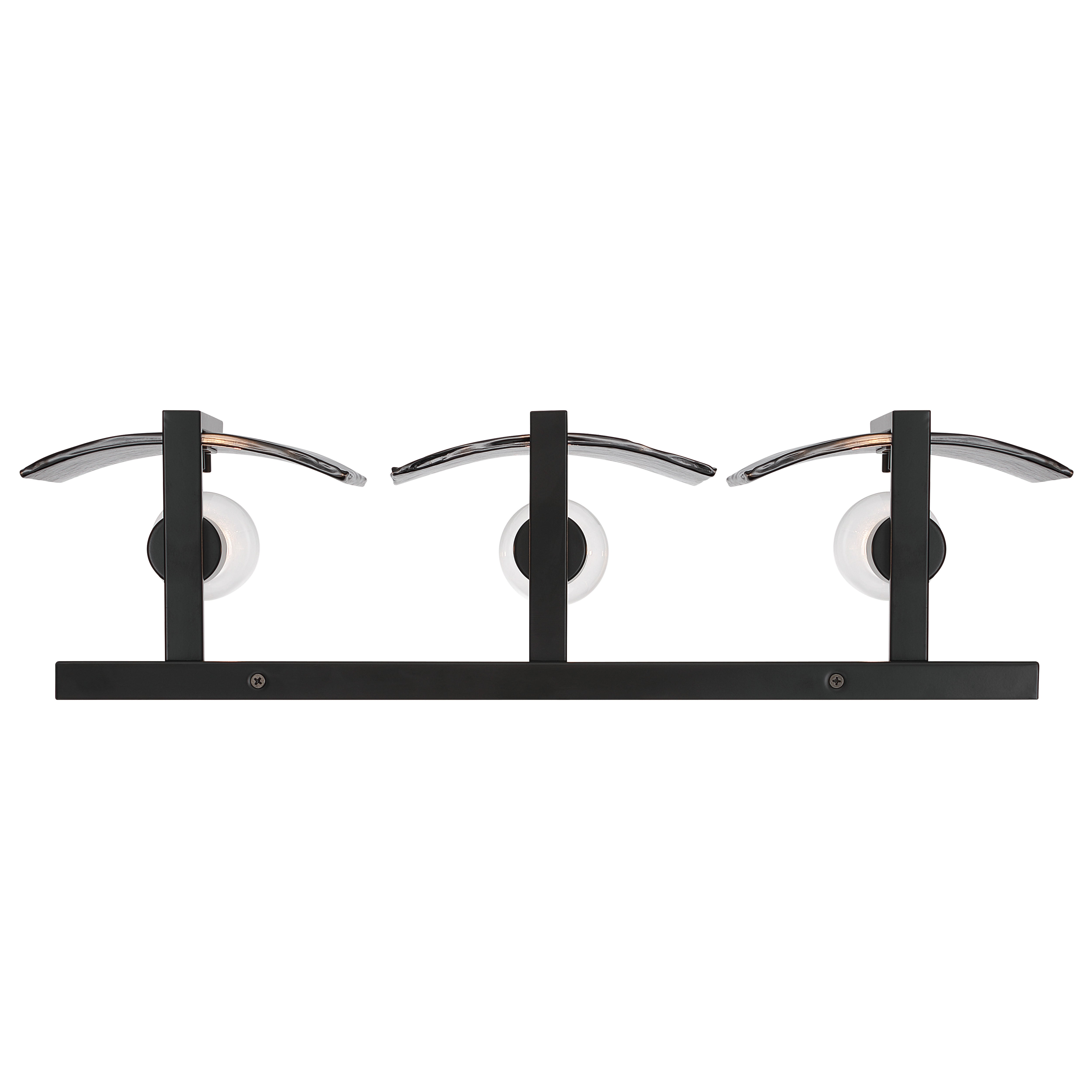 Aenon 3-light Vanity in Matte Black with Smokey Water Glass - - Golden Lighting