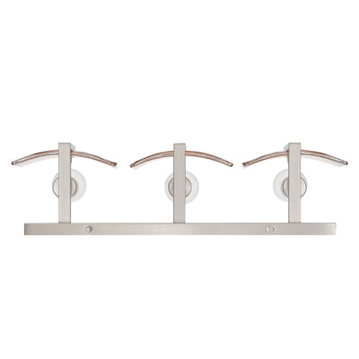 Aenon 3-light Vanity in Pewter with Amber Water Glass - - Golden Lighting