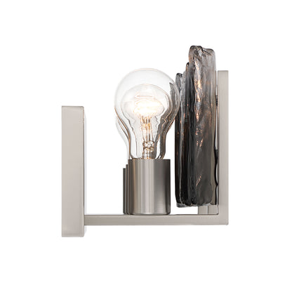 Aenon 3-light Vanity in Pewter with Smokey Water Glass - - Golden Lighting