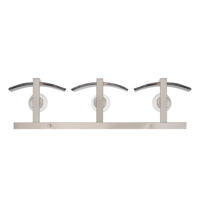Aenon 3-light Vanity in Pewter with Smokey Water Glass - - Golden Lighting