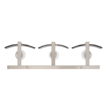 Aenon 3-light Vanity in Pewter with Smokey Water Glass - - Golden Lighting