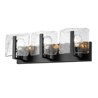 Aenon 3-light Vanity in Matte Black - - Golden Lighting