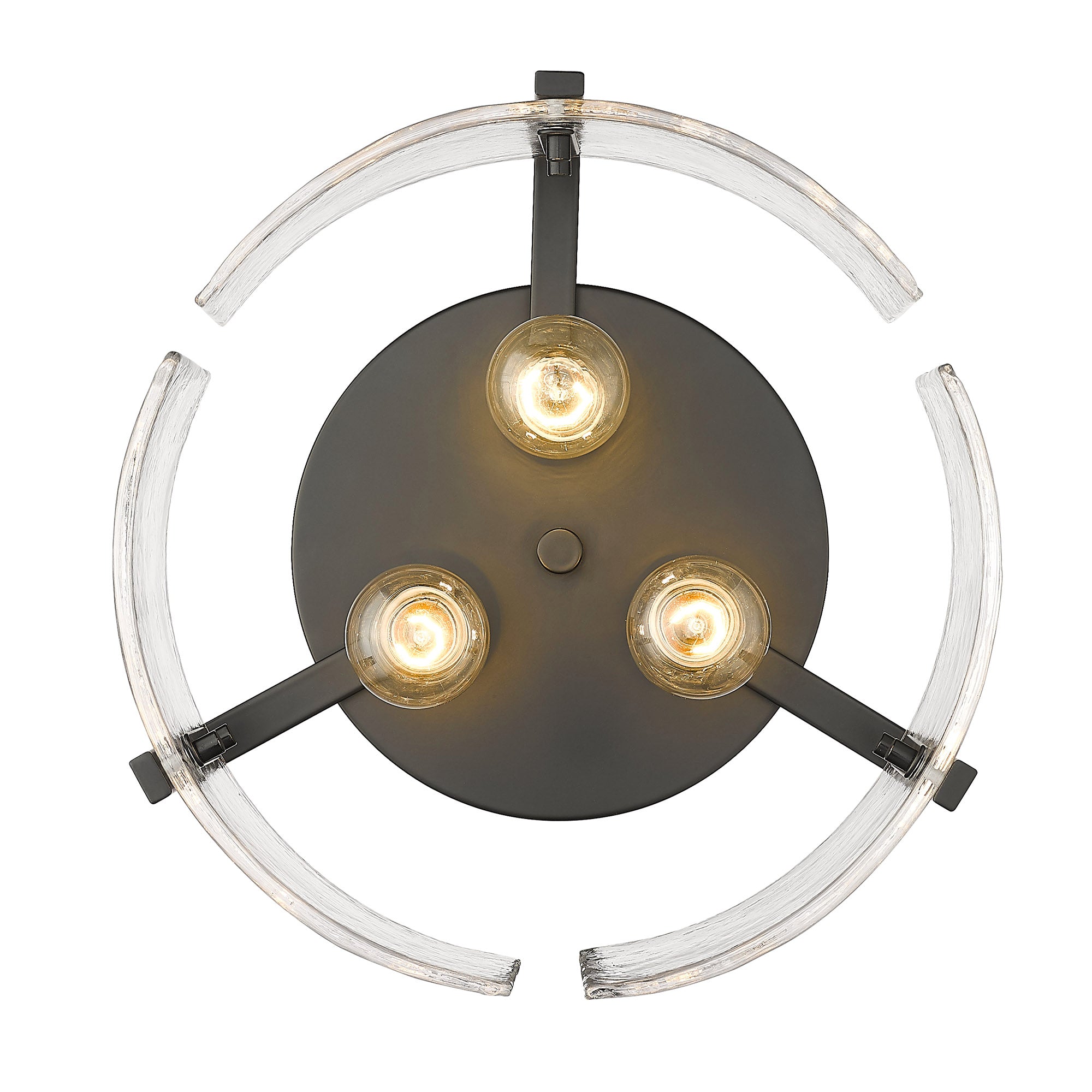 Yep by Golden Lighting Aenon 3-light Flush Mount in Matte Black - - Golden Lighting
