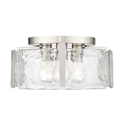 Aenon 3-light Flush Mount in Pewter - - Golden Lighting