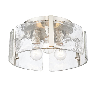 Aenon 3-light Flush Mount in Pewter - - Golden Lighting