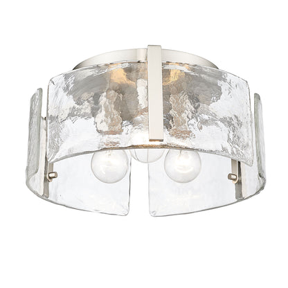 Aenon 3-light Flush Mount in Pewter - - Golden Lighting