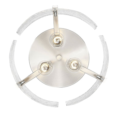 Aenon 3-light Flush Mount in Pewter - - Golden Lighting