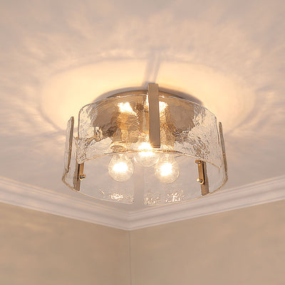 Aenon 3-light Flush Mount in Pewter - - Golden Lighting