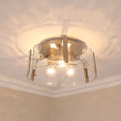 Aenon 3-light Flush Mount in Pewter - - Golden Lighting