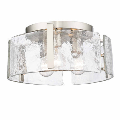 Aenon 3-light Flush Mount in Pewter - Default Title - Golden Lighting