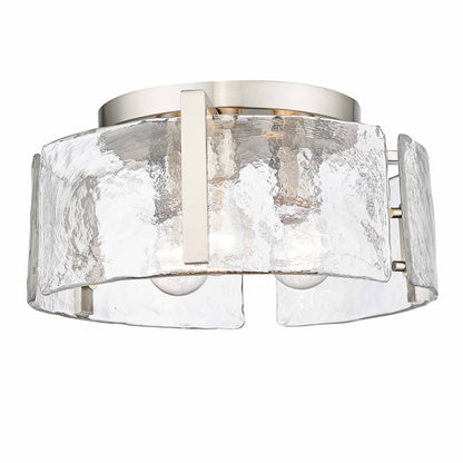 Yep by Golden Lighting Aenon 3-light Flush Mount in Pewter