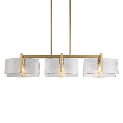 Golden Lighting Aenon 3-light Island Light in Brushed Champagne Brass - - Golden Lighting