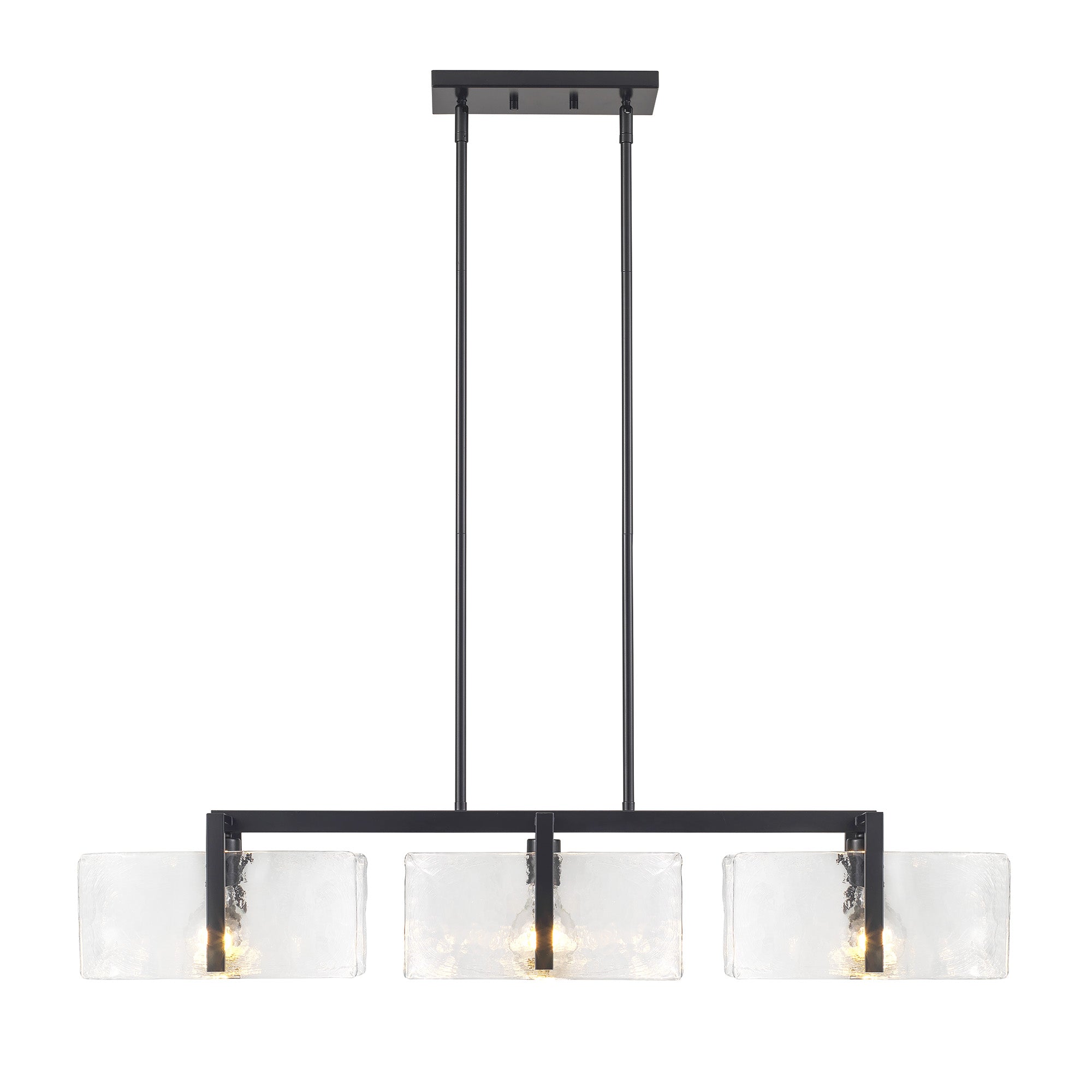 Aenon 3-light Island Light in Matte Black - - Golden Lighting