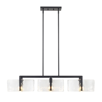 Aenon 3-light Island Light in Matte Black - - Golden Lighting