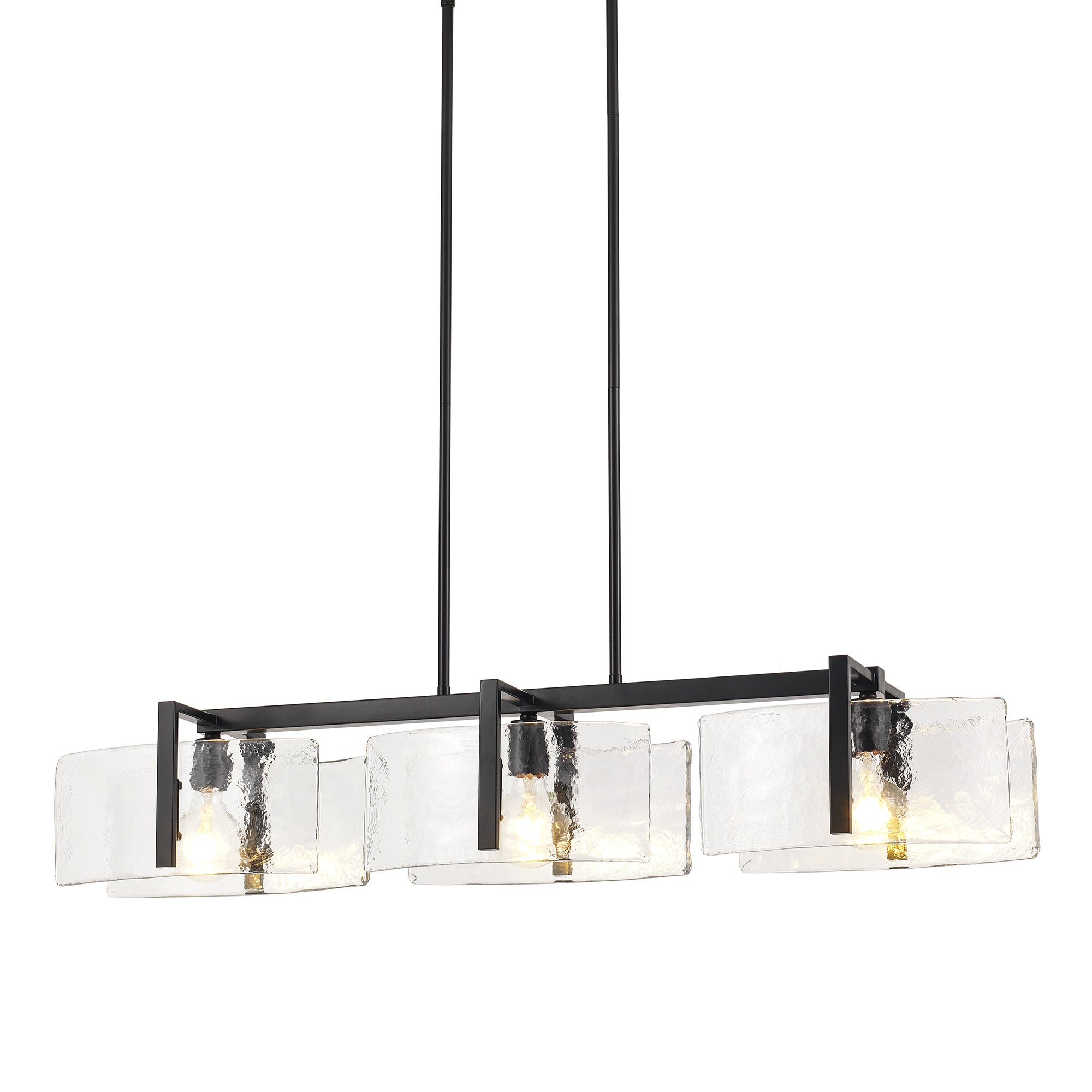 Aenon 3-light Island Light in Matte Black - - Golden Lighting