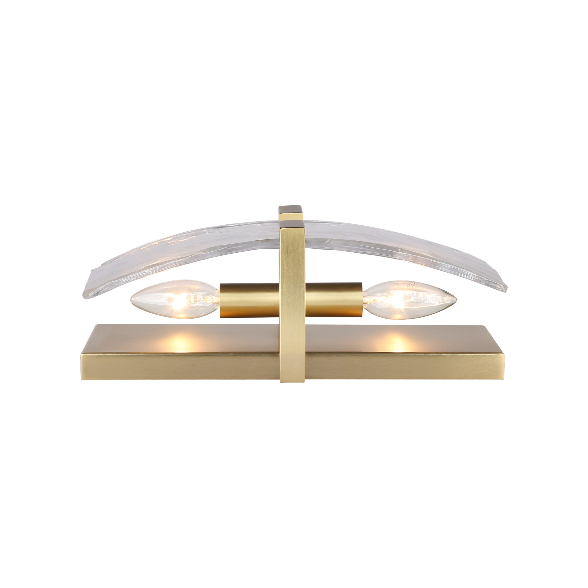 Yep by Golden Lighting Aenon 2-light Wall Sconce in Brushed Champagne Brass - - Golden Lighting