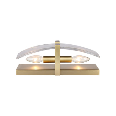 Aenon 2-light Wall Sconce in Brushed Champagne Brass - - Golden Lighting