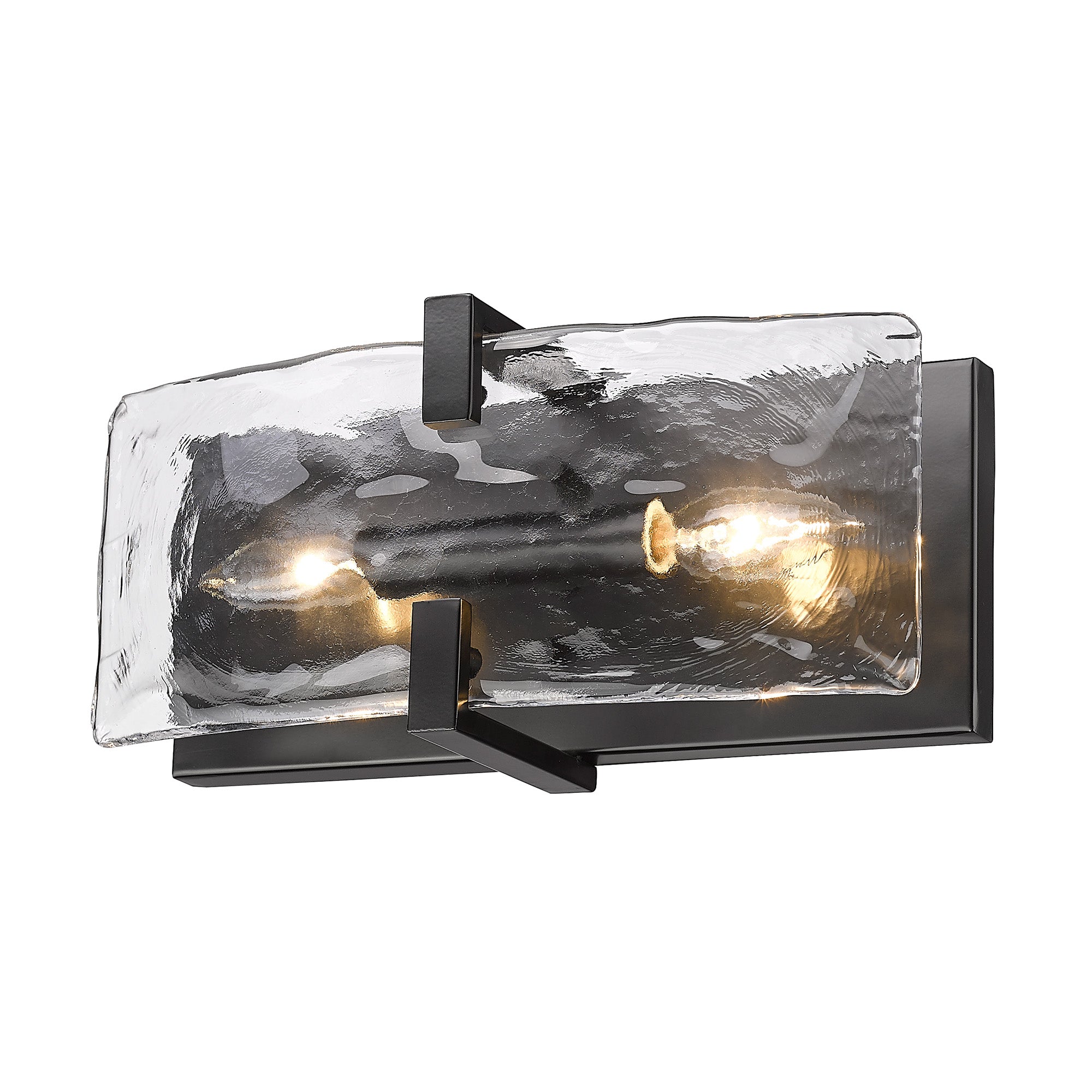 Aenon 2-light Wall Sconce in Matte Black - - Golden Lighting