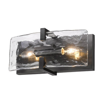 Aenon 2-light Wall Sconce in Matte Black - - Golden Lighting