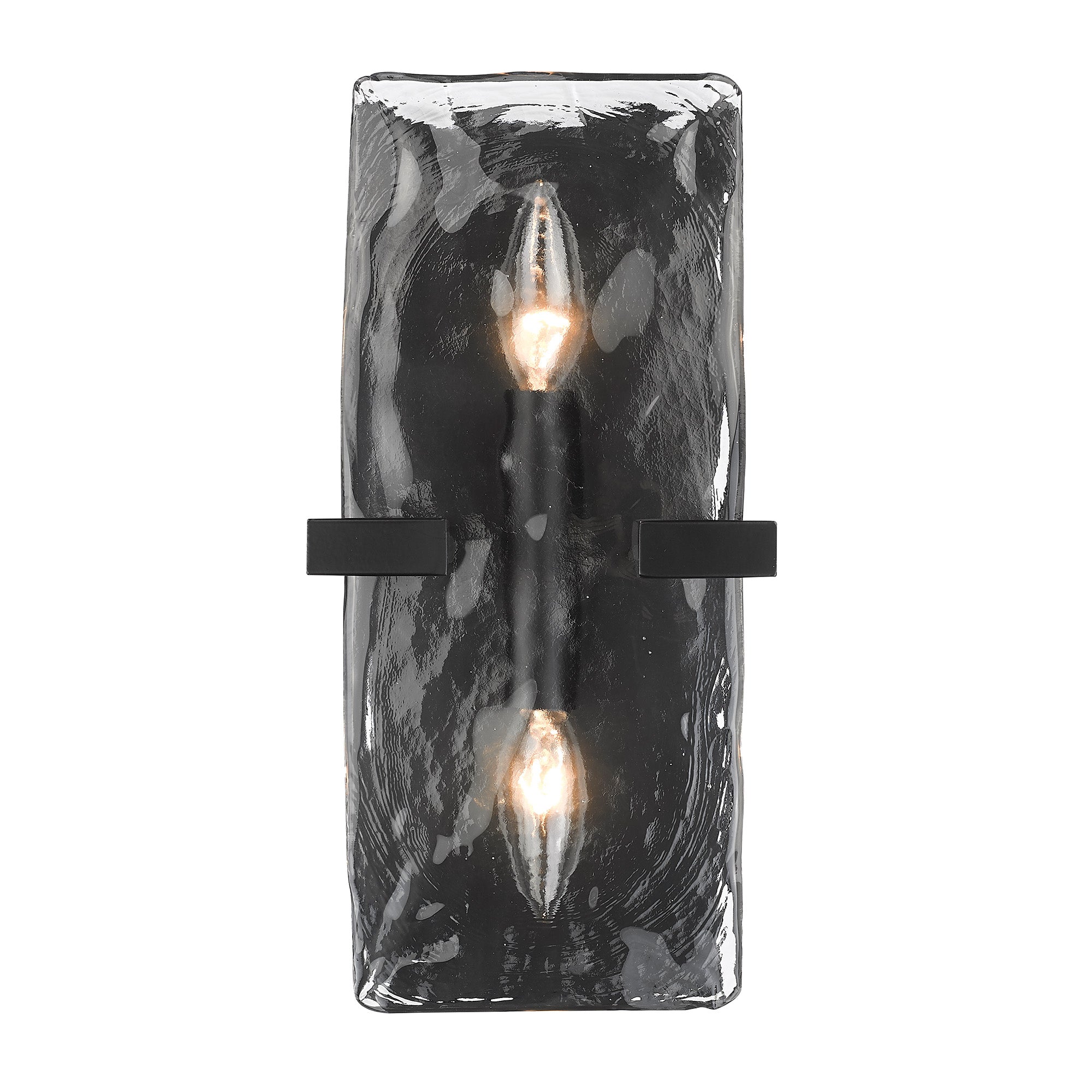Aenon 2-light Wall Sconce in Matte Black - - Golden Lighting