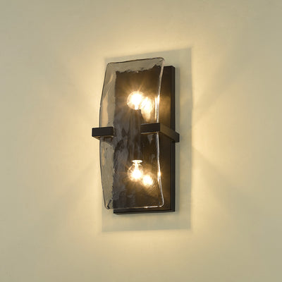 Aenon 2-light Wall Sconce in Matte Black - - Golden Lighting