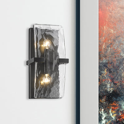 Aenon 2-light Wall Sconce in Matte Black - - Golden Lighting