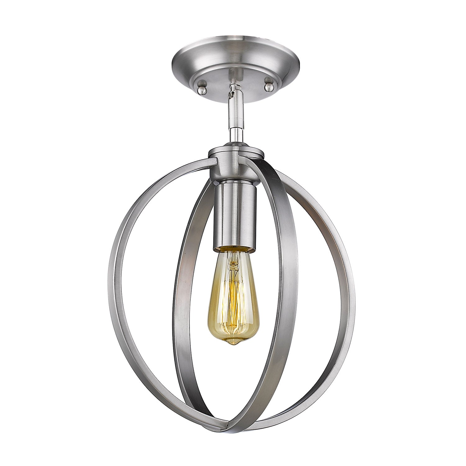 Colson PW Semi-Flush in Pewter - - Golden Lighting