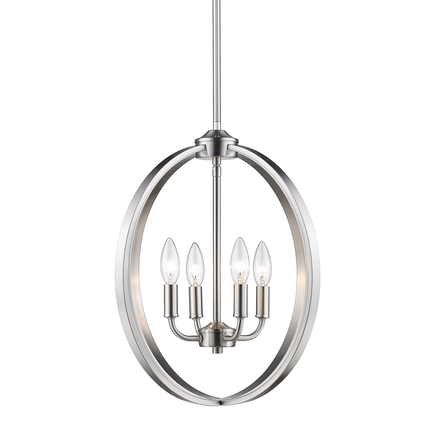 Colson PW 4 Light Pendant in Pewter - - Golden Lighting