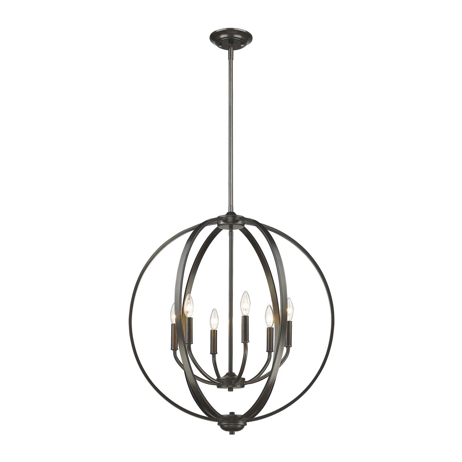 Golden Lighting Colson 6-light Chandelier in Etruscan Bronze - - Golden Lighting