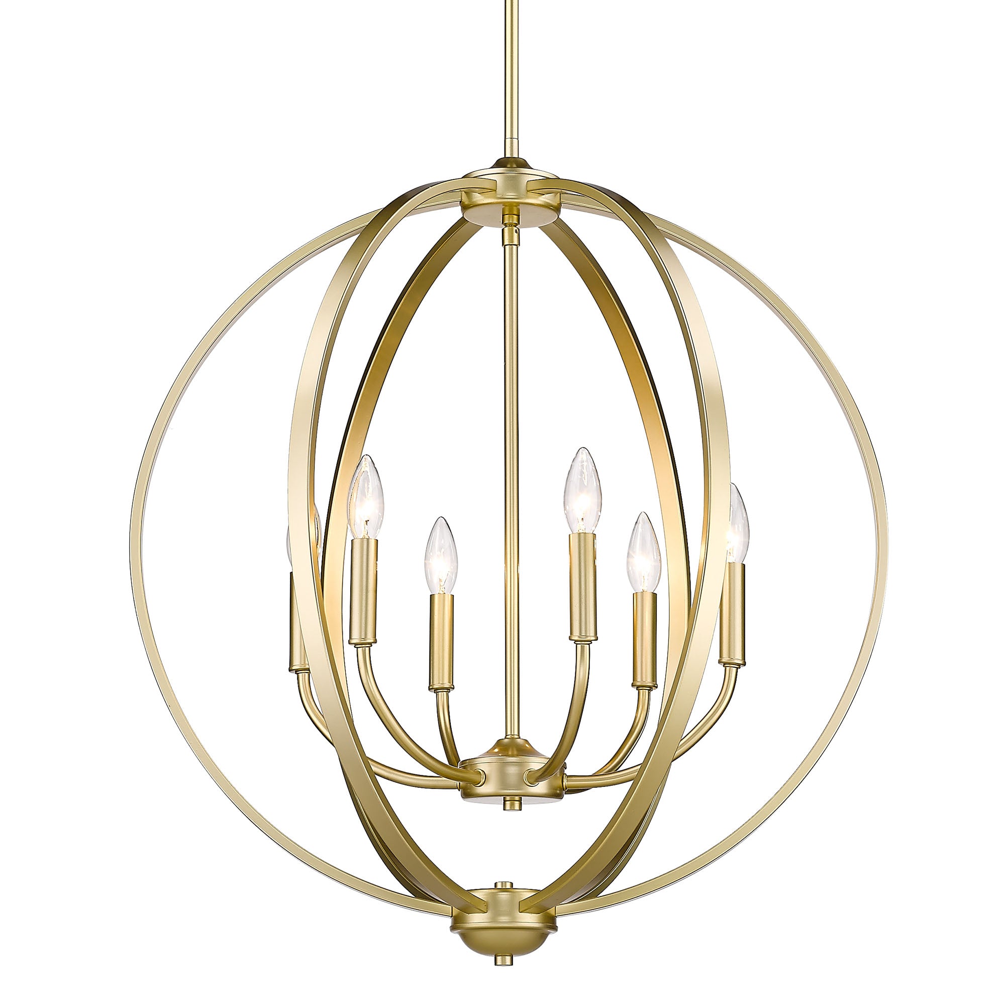Golden Lighting Colson 6-light Chandelier in Olympic Gold - - Golden Lighting